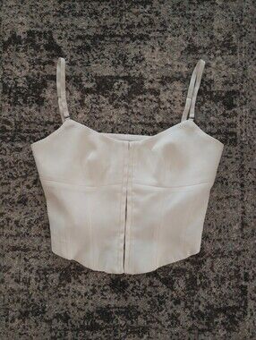 Lover The Label Cream Corset Crop Top